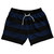 Navy & Black Horizontal Stripe 5" Swim Shorts Made in USA by Ultras