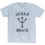 California Ocean Beach Trident Adult Tri-Blend by Life On the Strand
