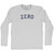 Zero Adult Cotton Long Sleeve T-shirt - Grey Heather
