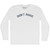 Don't Panic Adult Cotton Long Sleeve T-shirt - White