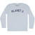 Planet X Adult Tri-Blend Long Sleeve T-shirt - Athletic White