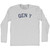 Gen Y Adult Cotton Long Sleeve T-shirt - Grey Heather