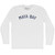 Maya Bay Adult Cotton Long Sleeve T-shirt - White