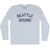 Seattle Sound Adult Tri-Blend Long Sleeve T-shirt - Athletic White