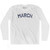 March Adult Cotton Long Sleeve T-Shirt - White