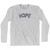 Hope Adult Cotton Long Sleeve T-Shirt - Grey Heather