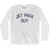 Jet Pack Guy Adult Cotton Long Sleeve T-Shirt - White