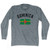 Dominica Country Flag Heritage Adult Tri-Blend Long Sleeve T-shirt - Athletic Grey