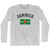 Dominica Country Flag Heritage Adult Cotton Long Sleeve T-shirt - Grey Heather Dominica Country Flag Heritage Adult Cotton Long Sleeve T-shirt - Grey Heather