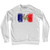 France Flag Rooster Adult Tri-Blend Sweatshirt - White