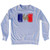 France Flag Rooster Adult Tri-Blend Sweatshirt - Heather Grey