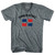 Dominican Republic Country Flag Heritage Adult Tri-Blend V-neck T-shirt - Athletic Grey