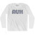 Abu Dhabi AUH Airport Adult Cotton Long Sleeve T-shirt - White