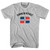 Dominican Republic Country Flag Heritage Adult Cotton T-shirt - Grey Heather Dominican Republic Country Flag Heritage Adult Cotton T-shirt - Grey Heather