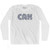 Akron CAK Airport Adult Cotton Long Sleeve T-shirt - White