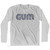 Agana GUM Airport Adult Cotton Long Sleeve T-shirt - Grey Heather