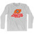 Houston Hurricane Adult Cotton Long Sleeve T-Shirt - Grey Heather
