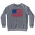 American Flag Adult Tri-Blend Sweatshirt-Athletic Grey