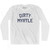 Dirty Myrtle Adult Cotton Long Sleeve T-Shirt - White