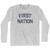 First Nation Adult Cotton Long Sleeve T-Shirt - Grey Heather