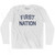 First Nation Adult Cotton Long Sleeve T-Shirt - White