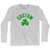 Custom Shamrock Adult Cotton Long Sleeve T-Shirt - Grey Heather