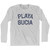 Playa Sucia Adult Cotton Long Sleeve T-Shirt - Grey Heather