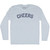 Cheers Adult Tri-Blend Long Sleeve T-shirt - Athletic White