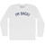 I'm Back Adult Cotton Long Sleeve T-shirt-White
