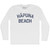 Hapuna Beach Adult Cotton Long Sleeve T-shirt - White