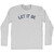 Let It Be Adult Cotton Long Sleeve T-shirt-Grey Heather