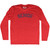 Senior Adult Tri-Blend Long Sleeve T-shirt - Athletic Red