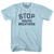 Stop Mouth Breathers Adult Cotton T-shirt - Light Blue