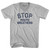 Stop Mouth Breathers Adult Tri-Blend V-neck T-shirt-Cool Grey Stop Mouth Breathers Adult Tri-Blend V-neck T-shirt-Cool Grey
