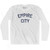 Empire City Adult Cotton Long Sleeve T-Shirt - White