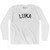 Luka Adult Cotton Long Sleeve T-Shirt - White