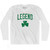Legend Clover Adult Cotton Long Sleeve T-Shirt - White