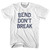 Bend Dont Break Youth Cotton T-Shirt - White