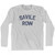 Saville Row Adult Cotton Long Sleeve T-Shirt - Grey Heather