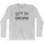 City Of Dreams Adult Cotton Long Sleeve T-Shirt-Grey Heather