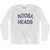Noosa Heads Adult Cotton Long Sleeve T-Shirt - White