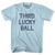 Third Lucky Ball Adult Cotton T-Shirt-Light Blue