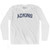 ADKINS Adult Cotton Long Sleeve T-shirt - White