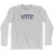 Vote Adult Cotton Long Sleeve T-Shirt - Grey Heather