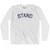 Stand Adult Cotton Long Sleeve T-Shirt - White