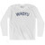 Wagyu Adult Cotton Long Sleeve T-Shirt - White Wagyu Adult Cotton Long Sleeve T-Shirt - White