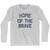 Home Of The Brave Adult Cotton Long Sleeve T-Shirt - Grey Heather