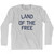 Land Of The Free Adult Cotton Long Sleeve T-Shirt - Grey Heather