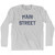 Main Street Adult Cotton Long Sleeve T-Shirt - Grey Heather