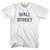 Wall Street Womens Cotton Junior Cut T-Shirt-White
